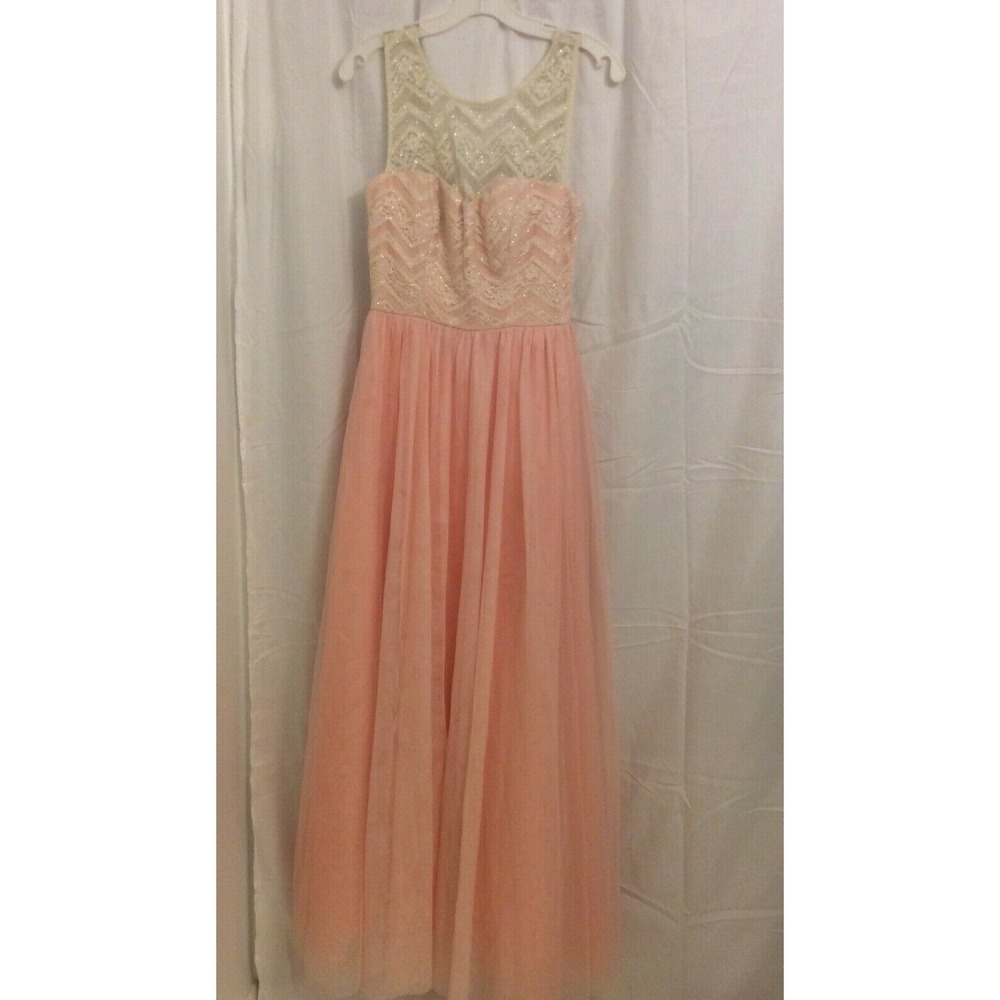 Nights By Teeze Me Pink Long Dress Gown Size 7/8